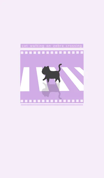 [LINE着せ替え] cat zebra crossing J-romanticPurple(Pu2)の画像1