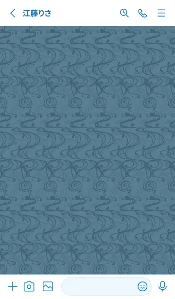 [LINE着せ替え] 和音 流水紋と五線とト音記号 舛花色の画像2