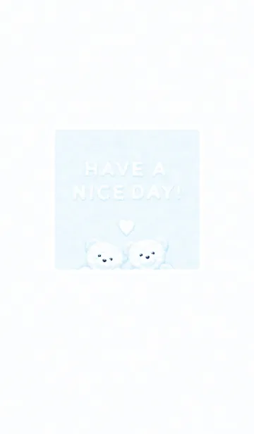 [LINE着せ替え] ふわもこ くまさん - アイスブルーの画像1