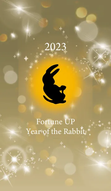 [LINE着せ替え] ゴールド : 2023年金運UP！ うさぎ年の画像1
