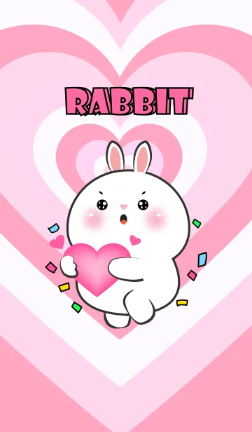 [LINE着せ替え] White Rabbit Like Pink Color Theme (JP)の画像1