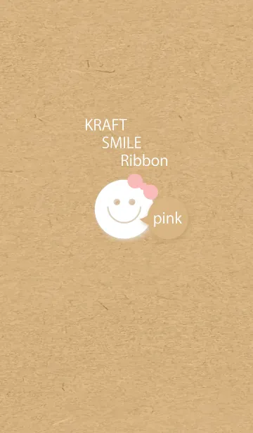 [LINE着せ替え] KRAFT SMILE Ribbon Pinkの画像1