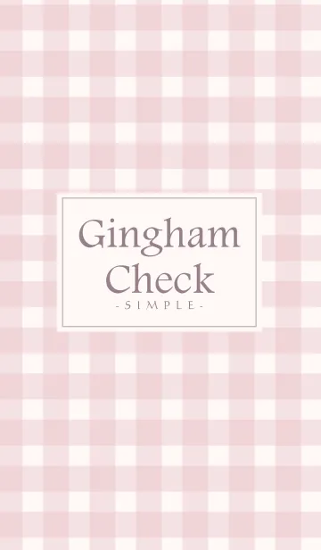 [LINE着せ替え] Gingham Check Natural Pink-SIMPLE 25の画像1