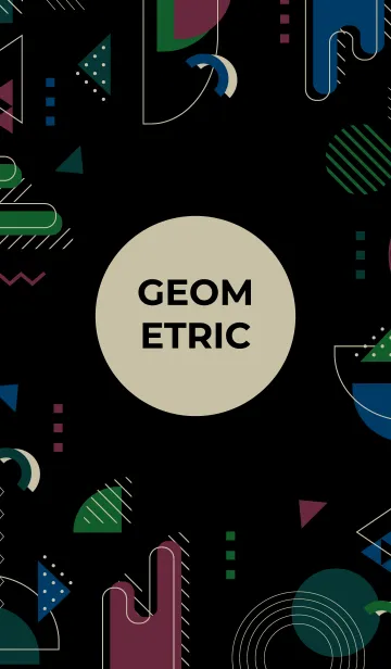 [LINE着せ替え] Geometric Flat Black Coral Reefの画像1