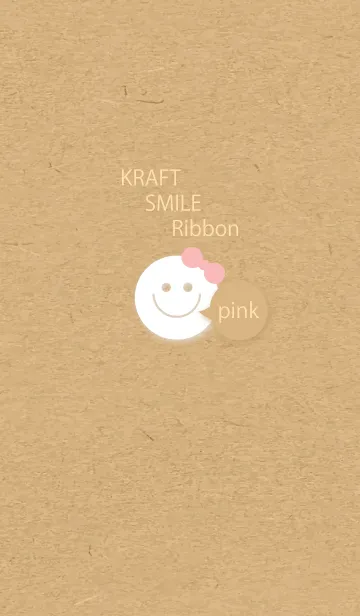 [LINE着せ替え] KRAFT SMILE Ribbon Pink 2の画像1