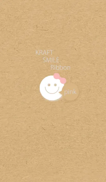 [LINE着せ替え] KRAFT SMILE Ribbon Pink 3の画像1
