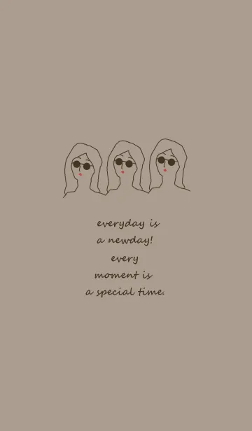 [LINE着せ替え] everyday is a newday /greigeの画像1