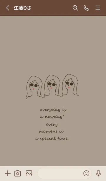 [LINE着せ替え] everyday is a newday /greigeの画像2