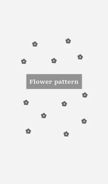 [LINE着せ替え] flower pattern(gray)の画像1