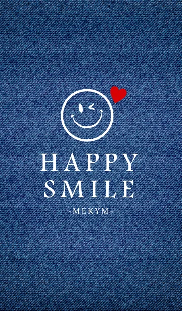 [LINE着せ替え] HAPPY SMILE DENIM HEART-MEKYM 19の画像1