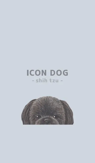 [LINE着せ替え] ICON DOG - シーズー - PASTEL BL/02の画像1