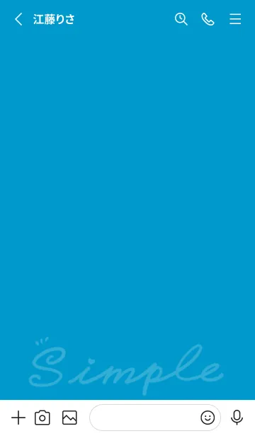 [LINE着せ替え] Simple Color J-Indigo (Bl2)の画像2