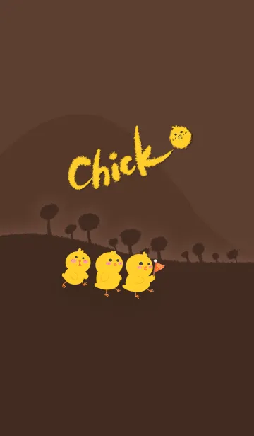 [LINE着せ替え] Little Yellow Chicken J-Chocolate (br1)の画像1