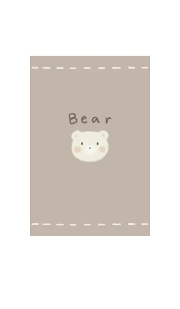 [LINE着せ替え] ふわふわくま ミルク -モカベージュ-の画像1