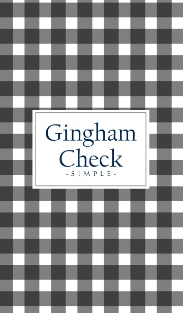 [LINE着せ替え] Gingham Check Black-SIMPLE 25の画像1