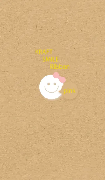 [LINE着せ替え] KRAFT SMILE Ribbon Pink 5の画像1