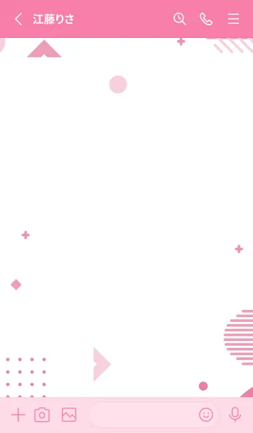 [LINE着せ替え] Geometric White Carissma Pinkの画像2