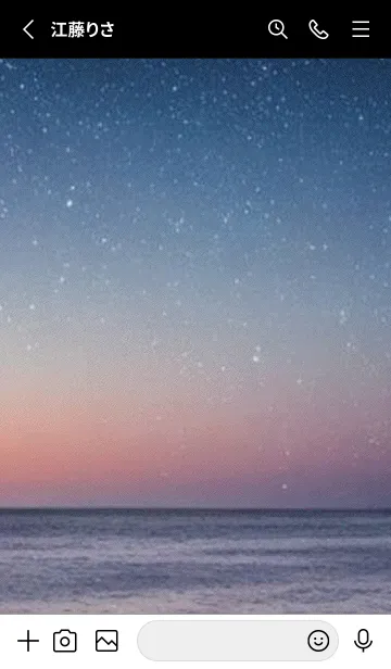 [LINE着せ替え] 夜の月と星の海 #DlC0_14。の画像2