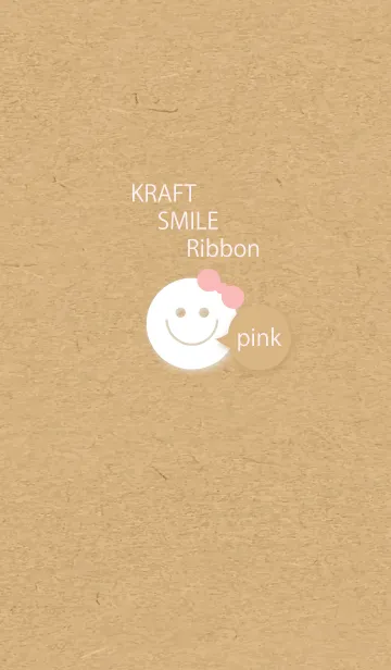 [LINE着せ替え] KRAFT SMILE Ribbon Pink 6の画像1