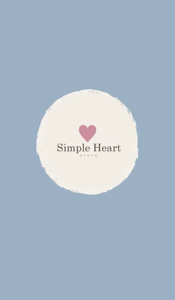 [LINE着せ替え] Simple Heart Blue - MEKYM 22の画像1