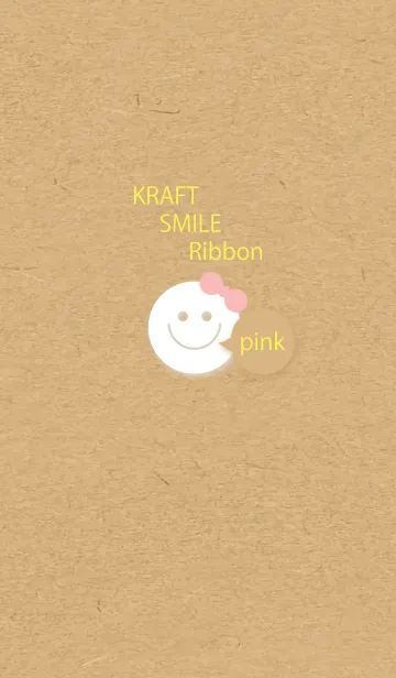 [LINE着せ替え] KRAFT SMILE Ribbon Pink 7の画像1