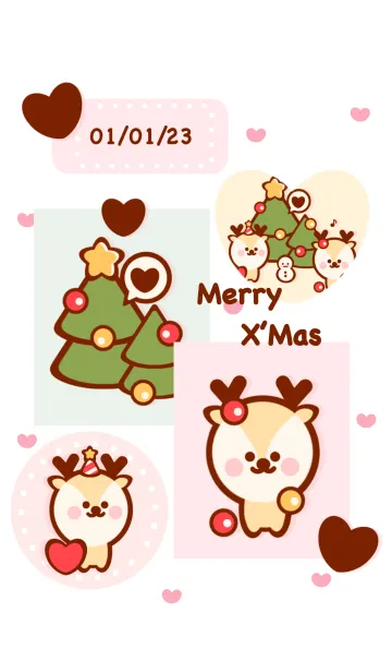 [LINE着せ替え] Sweet deer sticker 2の画像1