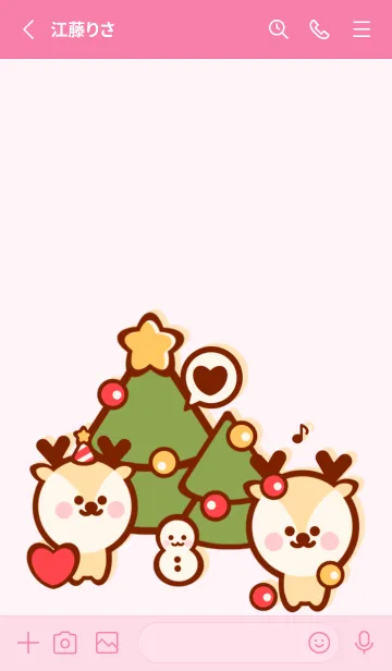 [LINE着せ替え] Sweet deer sticker 2の画像2