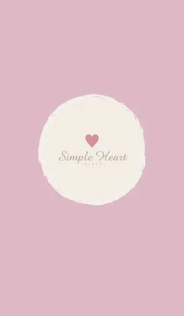 [LINE着せ替え] Simple Heart Dusky Pink - MEKYM 22の画像1