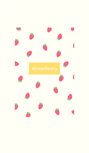 [LINE着せ替え] strawberry_pattern (yellow beige)の画像1