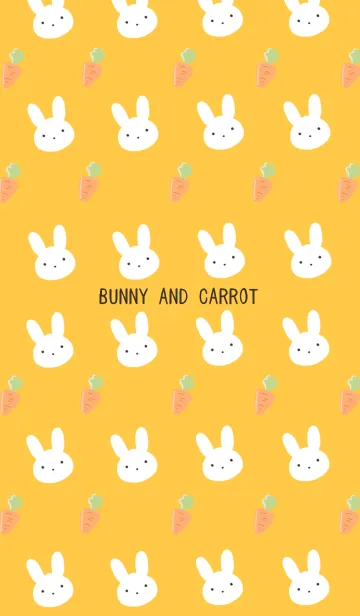[LINE着せ替え] うさぎとにんじんの着せかえ/オレンジの画像1