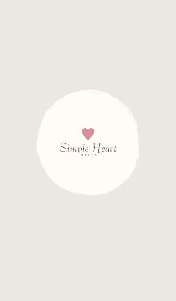[LINE着せ替え] Simple Heart Dusky Beige - MEKYM 22の画像1