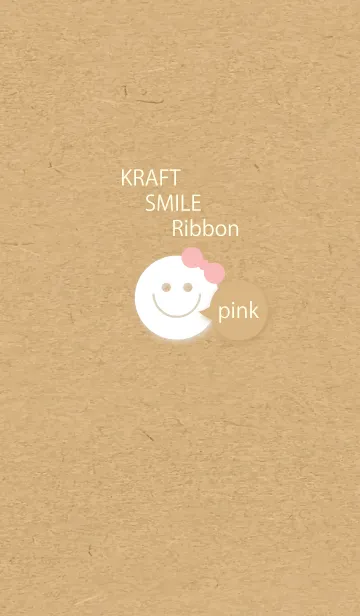 [LINE着せ替え] KRAFT SMILE Ribbon Pink 8の画像1