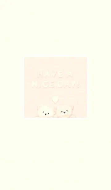 [LINE着せ替え] ふわもこ くまさん (F) - アイボリーミントの画像1