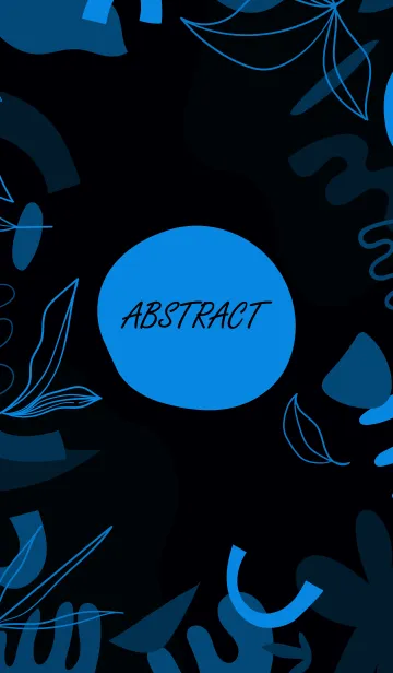 [LINE着せ替え] Abstract Hand Drawn Black Blue 3の画像1