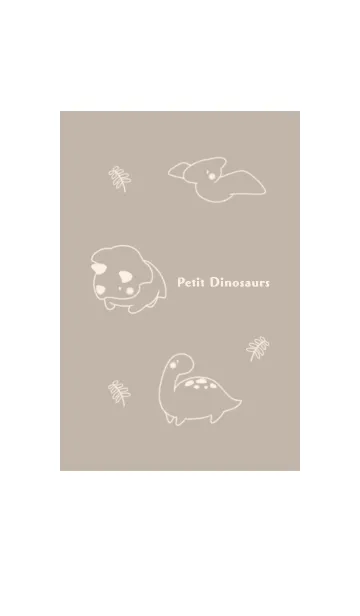 [LINE着せ替え] 小さい恐竜たち モカベージュの画像1