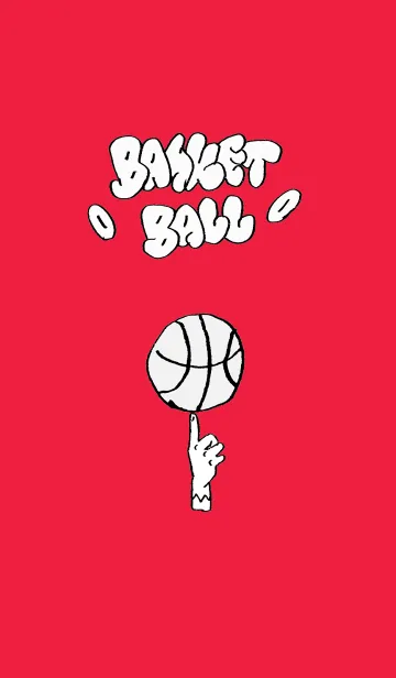 [LINE着せ替え] STREET BASKETBALL 02b redwhiteの画像1