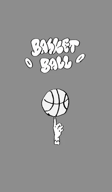 [LINE着せ替え] STREET BASKETBALL 02b graywhiteの画像1