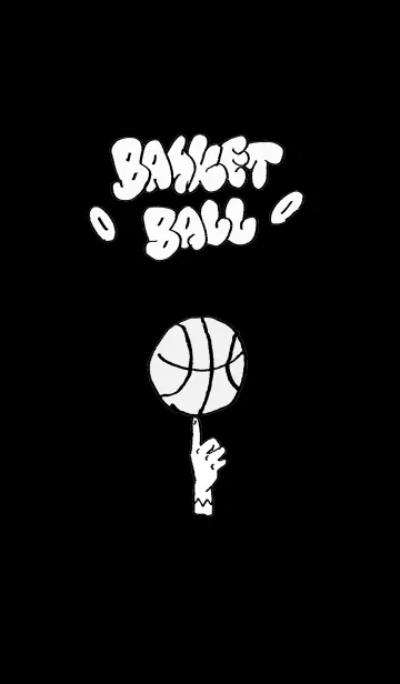 [LINE着せ替え] STREET BASKETBALL 02b blackwhiteの画像1