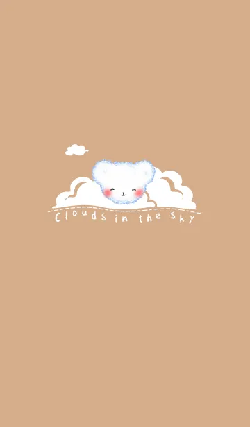 [LINE着せ替え] Cloud Bear J-Milk Brown (Be2)の画像1