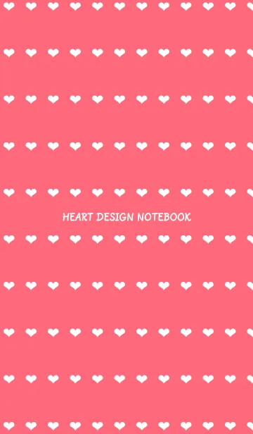 [LINE着せ替え] ホワイトハートのノート/レッドの画像1