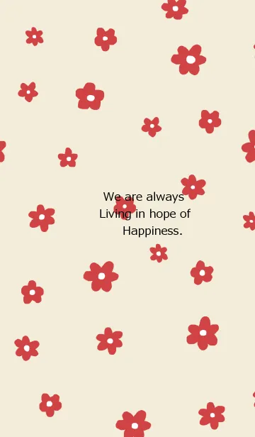 [LINE着せ替え] flower pattern/ red beigeの画像1
