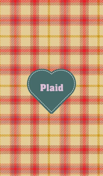 [LINE着せ替え] plaid & Heart 34の画像1