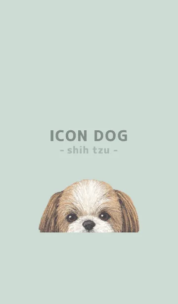 [LINE着せ替え] ICON DOG - シーズー - PASTEL GR/03の画像1