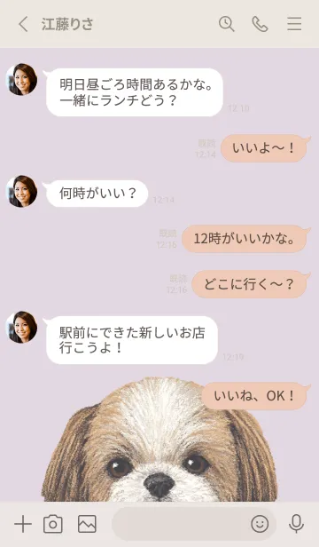 [LINE着せ替え] ICON DOG - シーズー - PASTEL PL/03の画像3