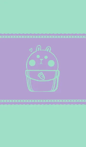 [LINE着せ替え] Pocket cute rabbit J-purple (Gr5)の画像1