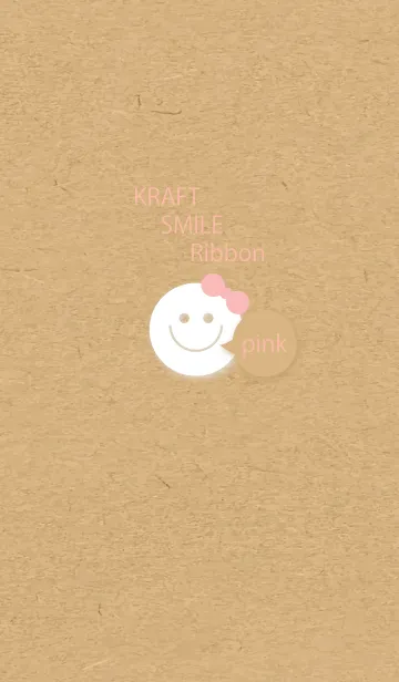 [LINE着せ替え] KRAFT SMILE Ribbon Pink 9の画像1