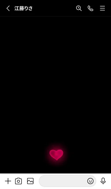 [LINE着せ替え] HEART LIGHT-BLACK 17の画像2