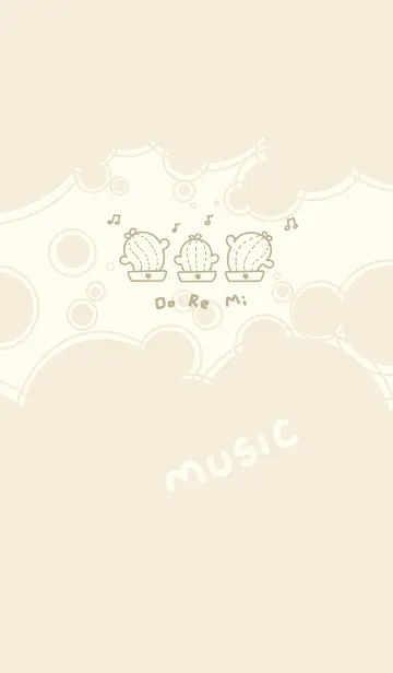 [LINE着せ替え] Twisted Cactus J-Beige White (Be3)の画像1