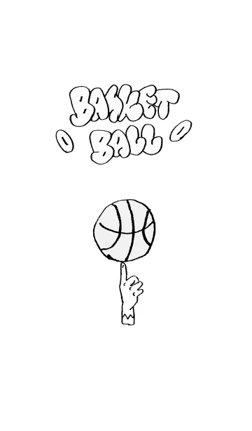 [LINE着せ替え] STREET BASKETBALL 02b whiteの画像1