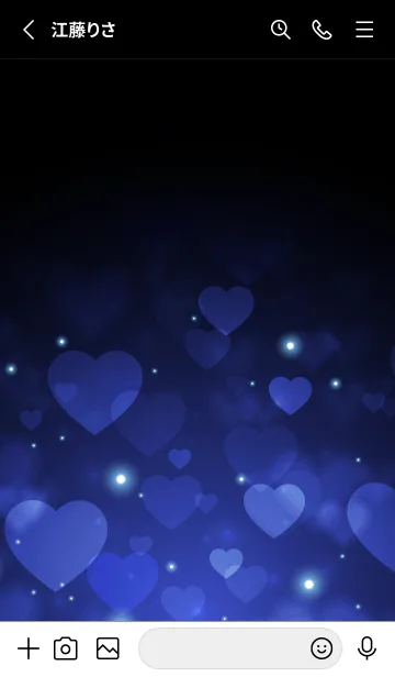 [LINE着せ替え] Love Heart Theme -IRIS BLUE-の画像2